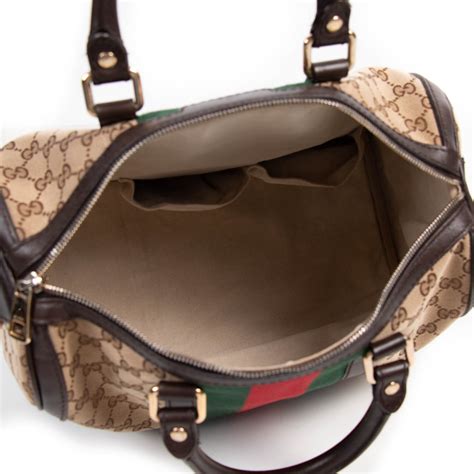 gucci vintage web boston bag size|Gucci microguccissima Boston bag.